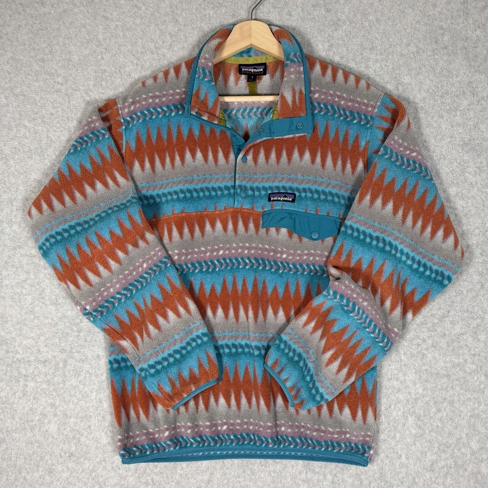 Patagonia Synchilla Snap-T Fleece Pullover Mens Small Laughing Waters Aztec FA17